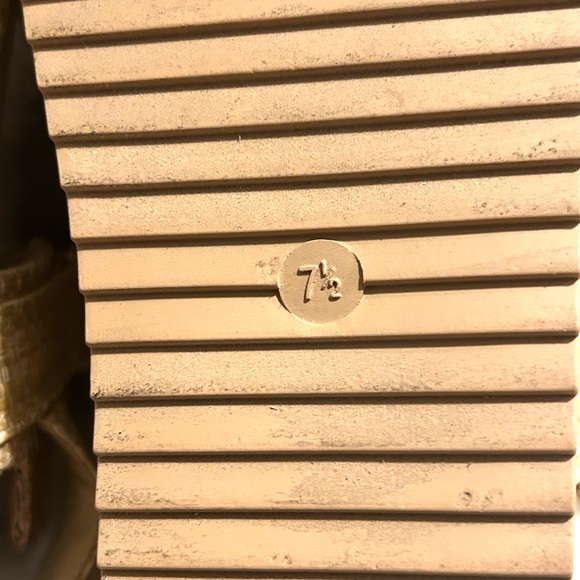 A New Day Tanner Platform Double Band woven cream tan sandals size 7.5 - Picture 11 of 12